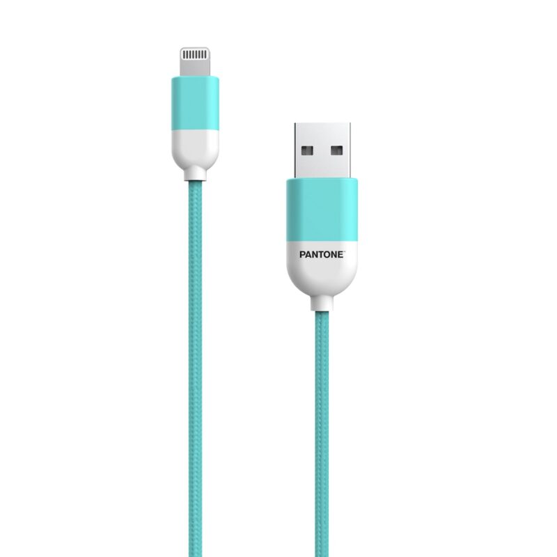 PANTONE MFi cable USB - Lightning 1,5m 2,4A PT-LCS001-5 Teal 3242C - Bild 3