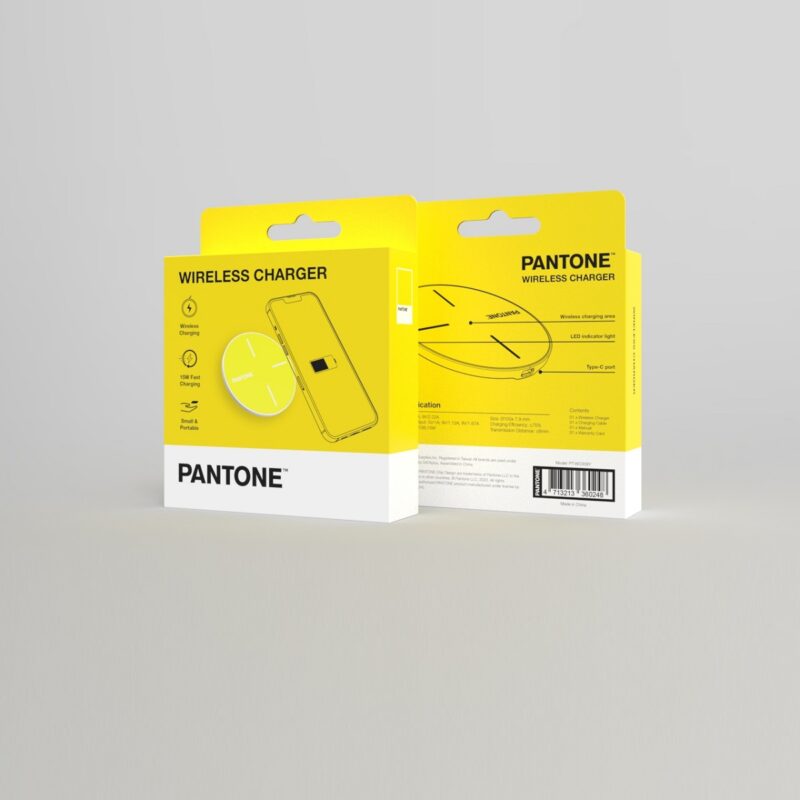 PANTONE wireless charger 15W PT-WC009 Yellow 102C - Bild 4