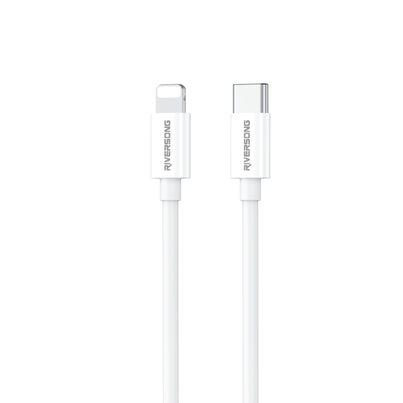 Riversong cable Lotus 08 USB-C - Lightning 1,0m 3A light grey CL76 - Bild 3