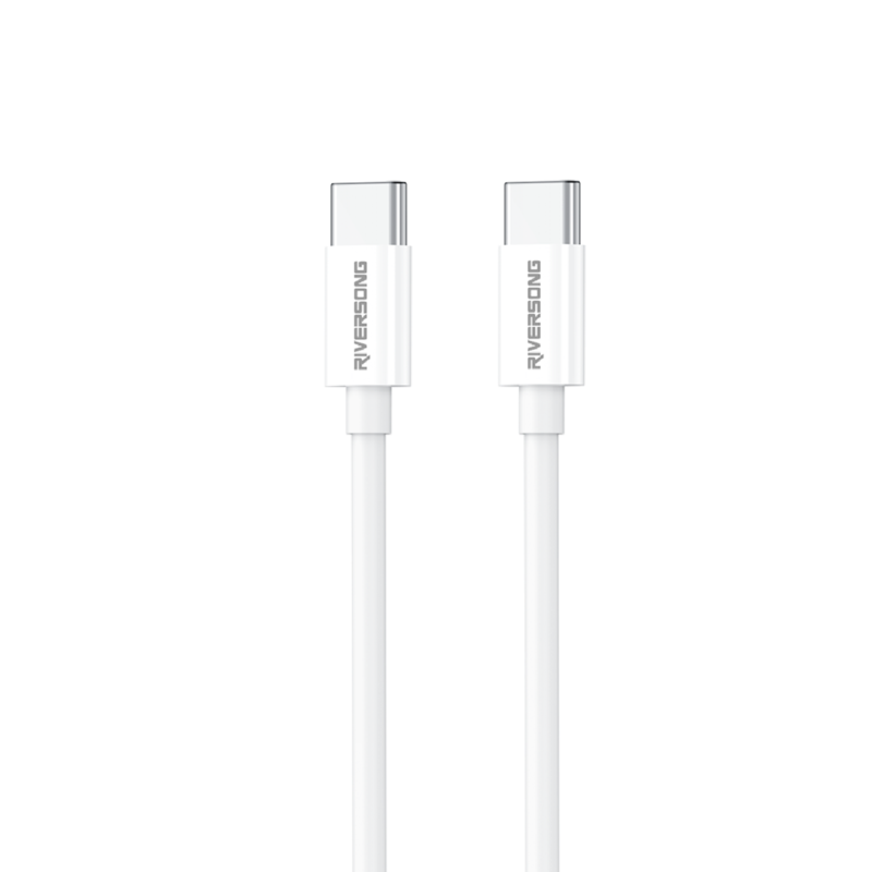 Riversong cable Lotus 08 USB-C - USB-C 1,0m 3A light grey CT76 - Bild 3