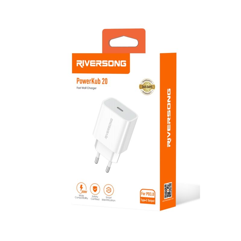 Riversong wall charger PowerKub 20 1x USB-C 20W white AD75 - Bild 4