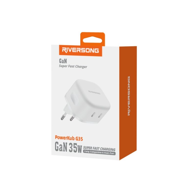 Riversong wall charger PowerKub G35 2x USB-C 35W white AD107 - Bild 3