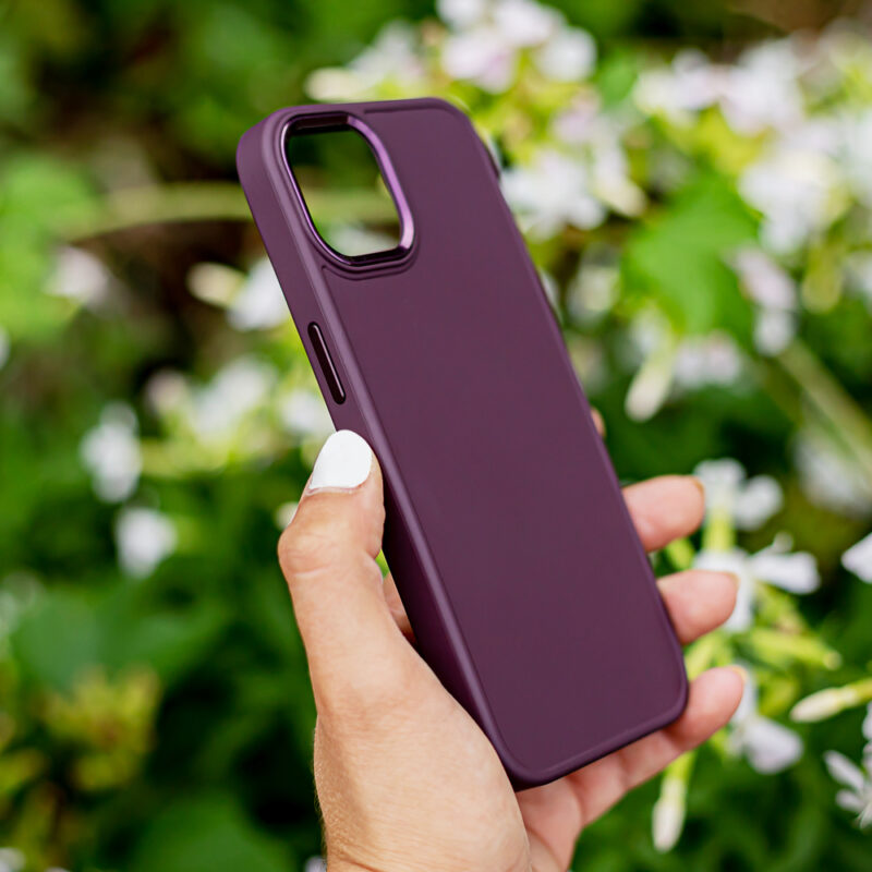 Satin case for iPhone 15 Plus 6,7" burgundy - Bild 8