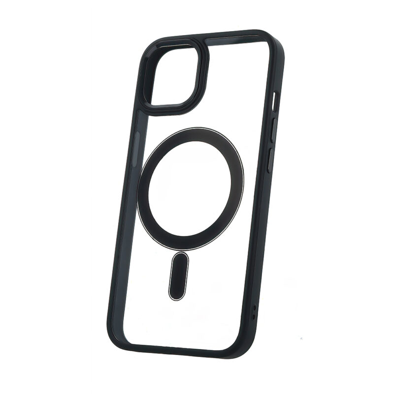 Satin Clear Mag case for iPhone 15 6,1" black