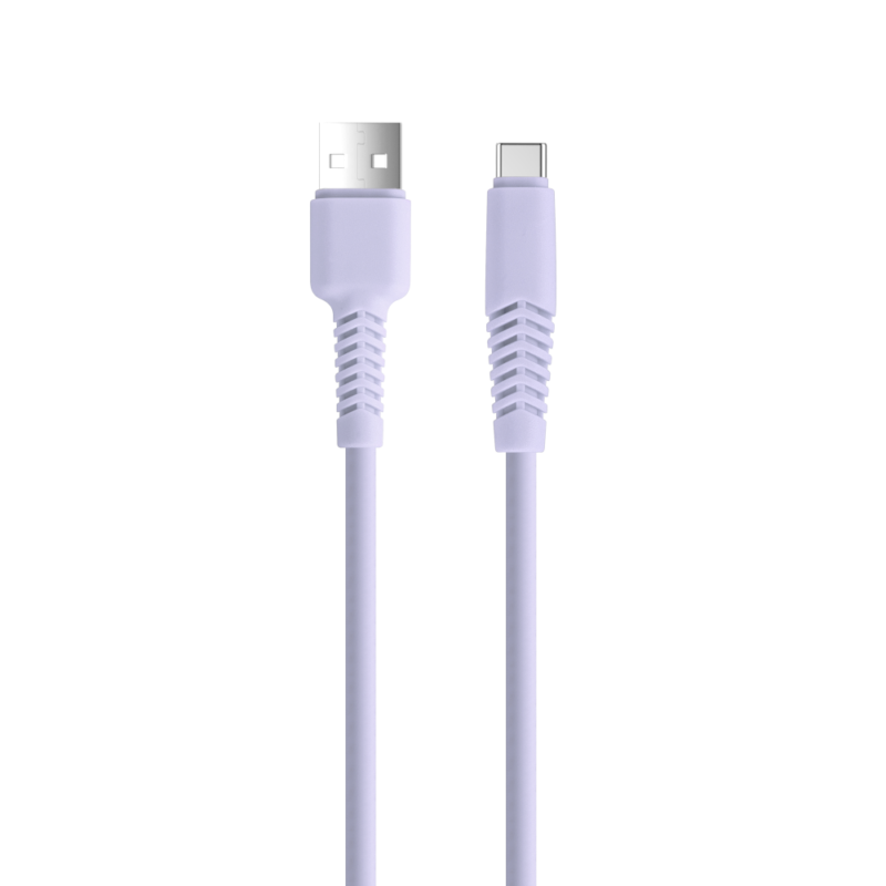 Setty cable USB - USB-C 1,5 m 2,1A KSA-C-1.529 lilac