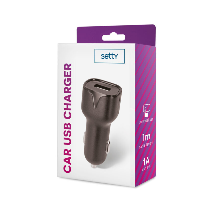 Setty car charger 1x USB 1A black - Bild 3