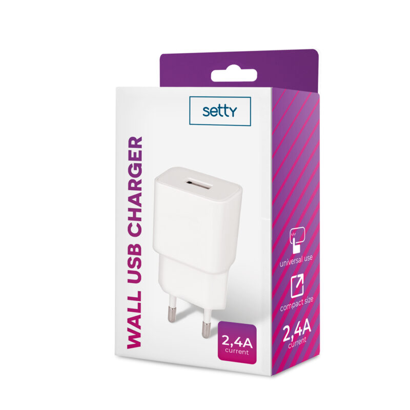 Setty charger 1x USB 2,4A white - Bild 3