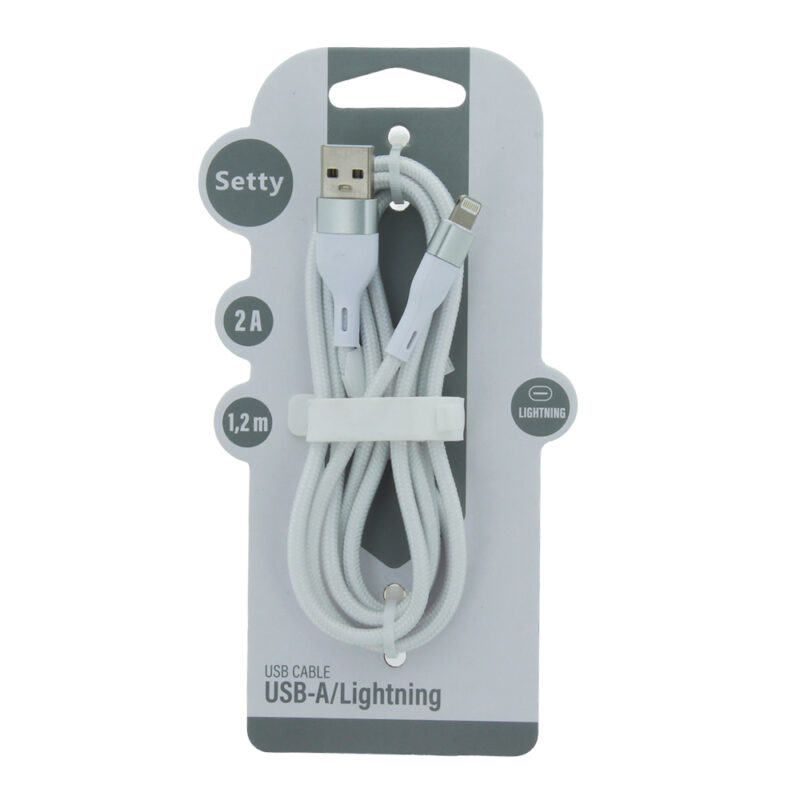 Setty USB - Lightning cable 1,2 m 2A KNA-L-1.220 white - Bild 3