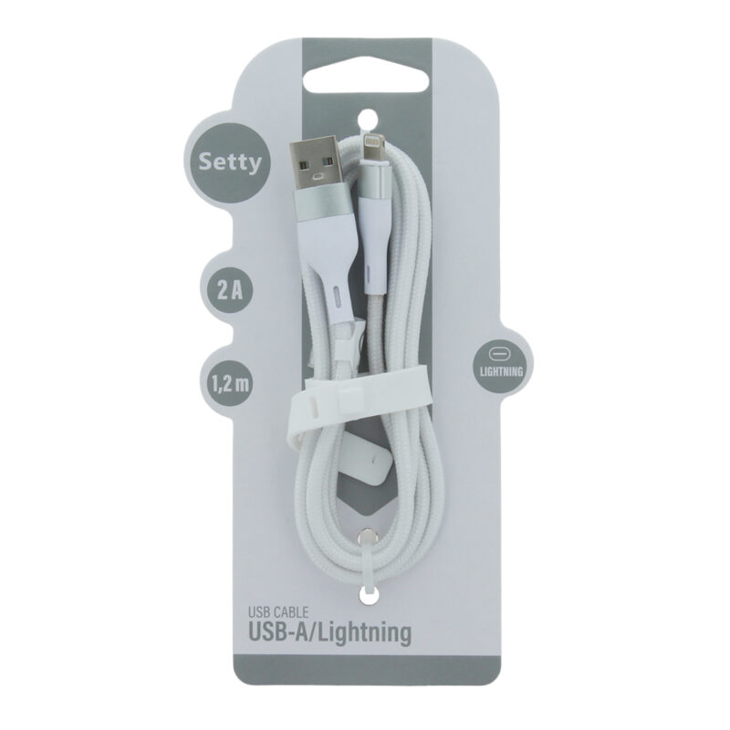 Setty USB - Lightning cable 1,2 m 2A KNA-L-1.220 white - Bild 4