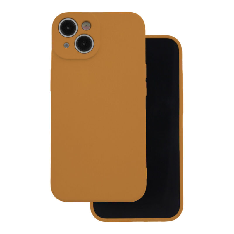 Silicon case for iPhone 15 6,1" caramel