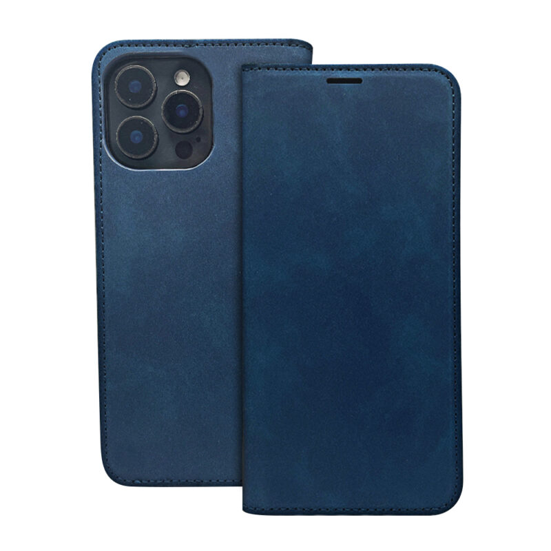 Smart Suede case for iPhone 16 6,1" navy blue