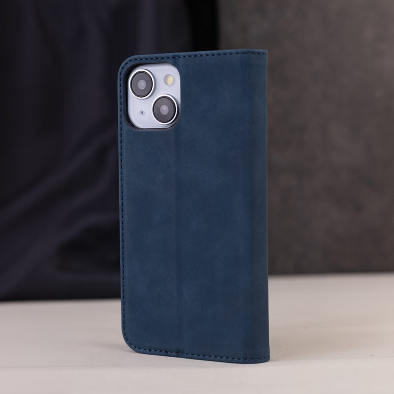 Smart Suede case for iPhone 16 6,1" navy blue - Bild 10