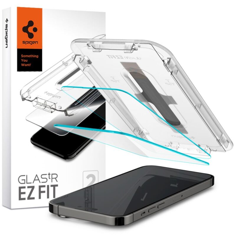 Spigen tempered glass GLAS.TR "EZ FIT" 2-Pack for iPhone 14 Pro 6,1" clear