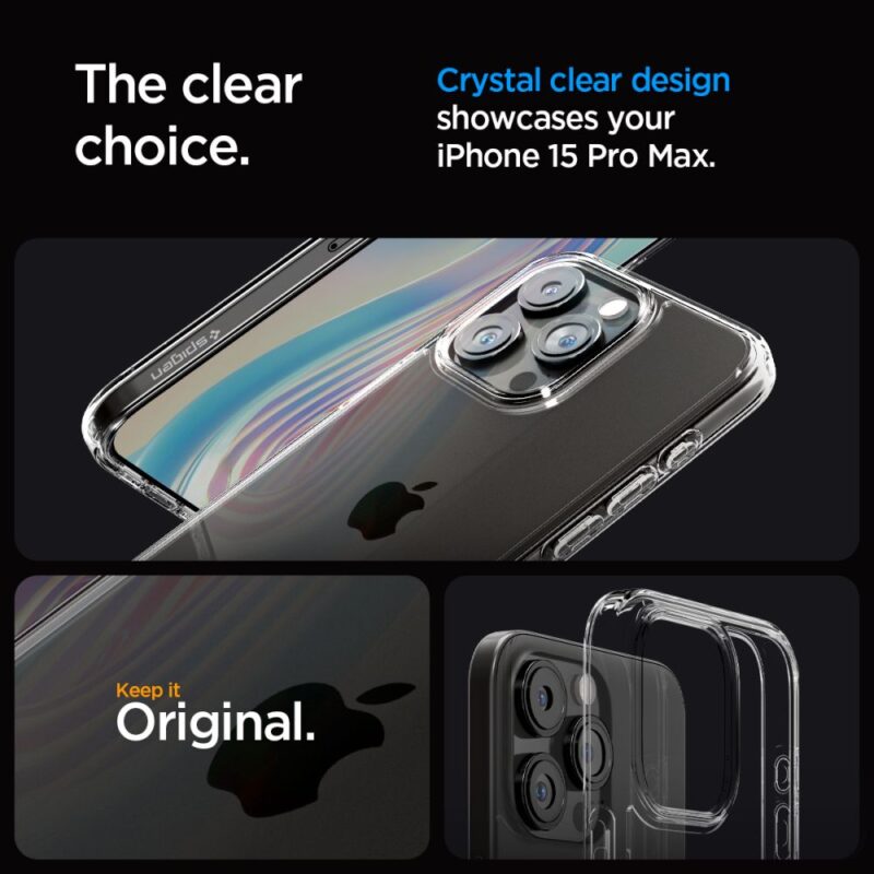 Spigen Ultra Hybrid case for iPhone 15 Pro Max 6,7" crystal clear - Bild 12