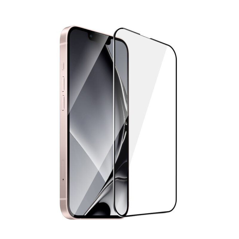 Tempered glass metal frame for iPhone 13 / 13 Pro 6,1'' / 14 6,1" black frame