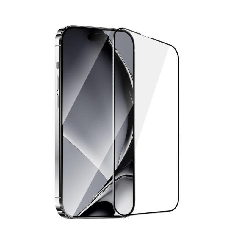 Tempered glass metal frame for iPhone 16 Pro 6,3" black frame