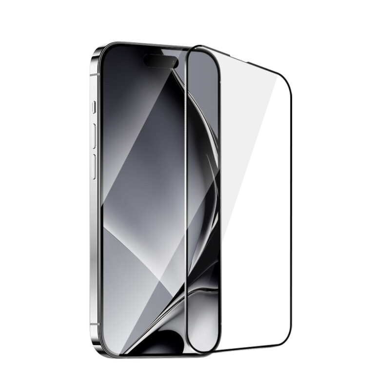 Tempered glass metal frame for iPhone 16 Pro Max 6,9" black frame