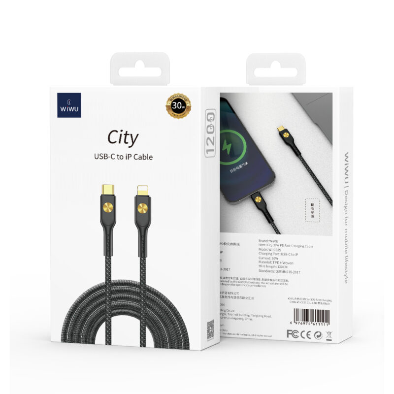 WIWU 30W City Cable Wi-C035 C-L black - Bild 7