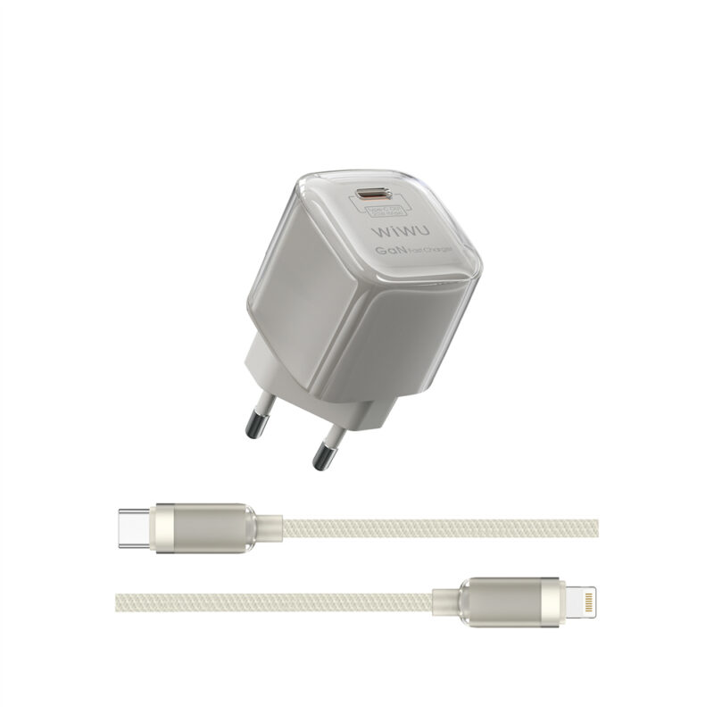 WIWU Jello 20W GaN Charger Sets Wi-U016 C-L, EU Plug