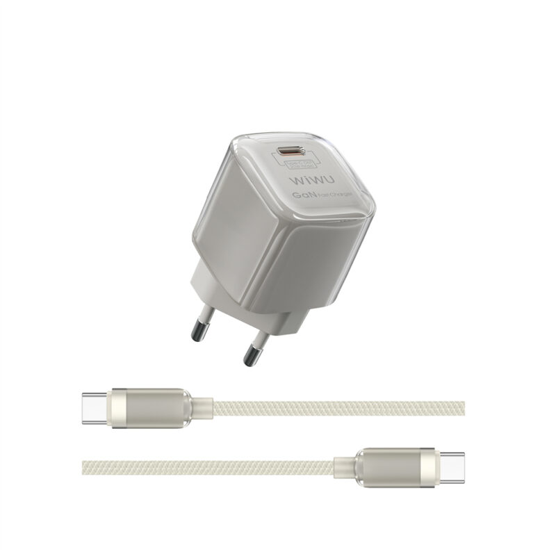 WIWU Jello 30W GaN Charger Sets Wi-U017 C-C, EU Plug