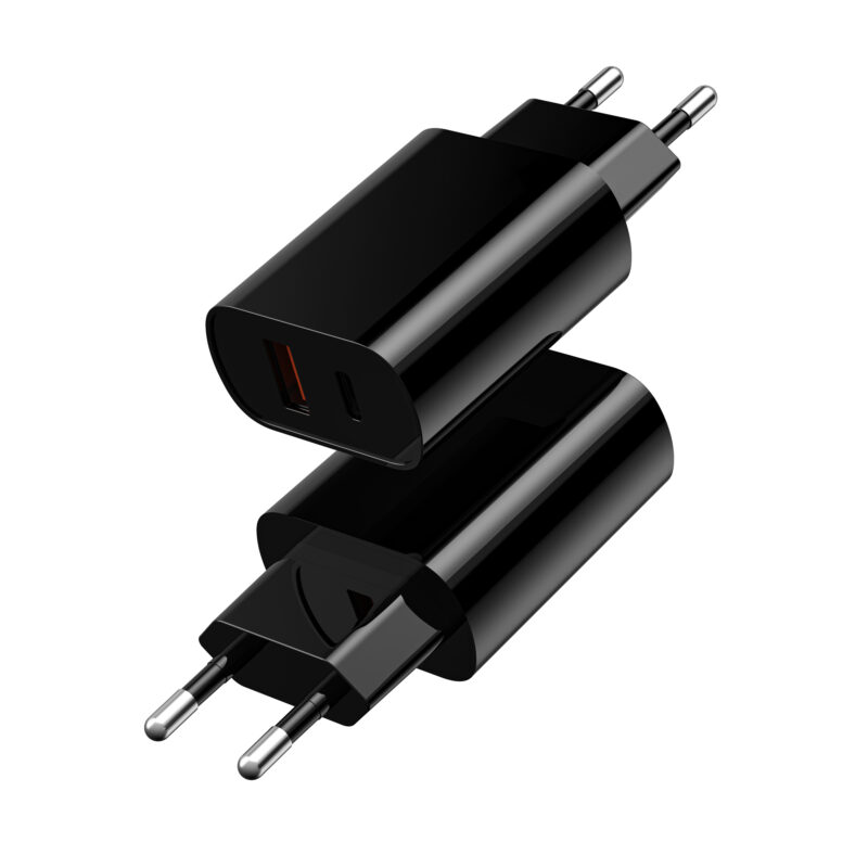 WIWU wall charger Wi-U002 PD + QC 20W 1x USB 1x USB-C black - Bild 3