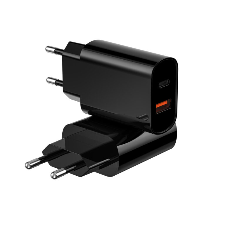 WIWU wall charger Wi-U002 PD + QC 20W 1x USB 1x USB-C black - Bild 4