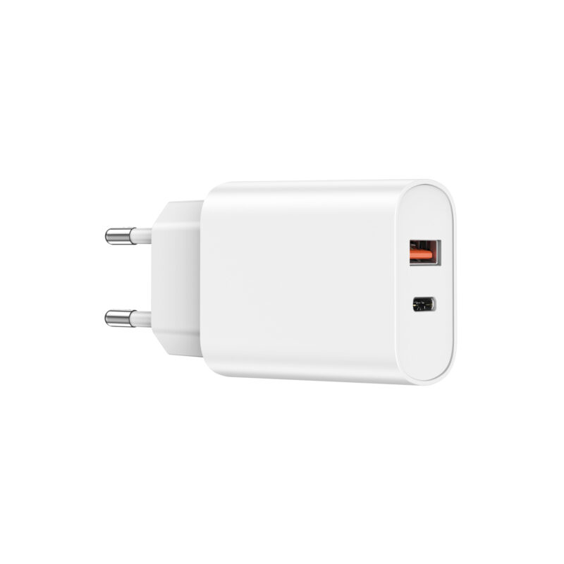 WIWU wall charger Wi-U002 PD + QC 20W 1x USB 1x USB-C white