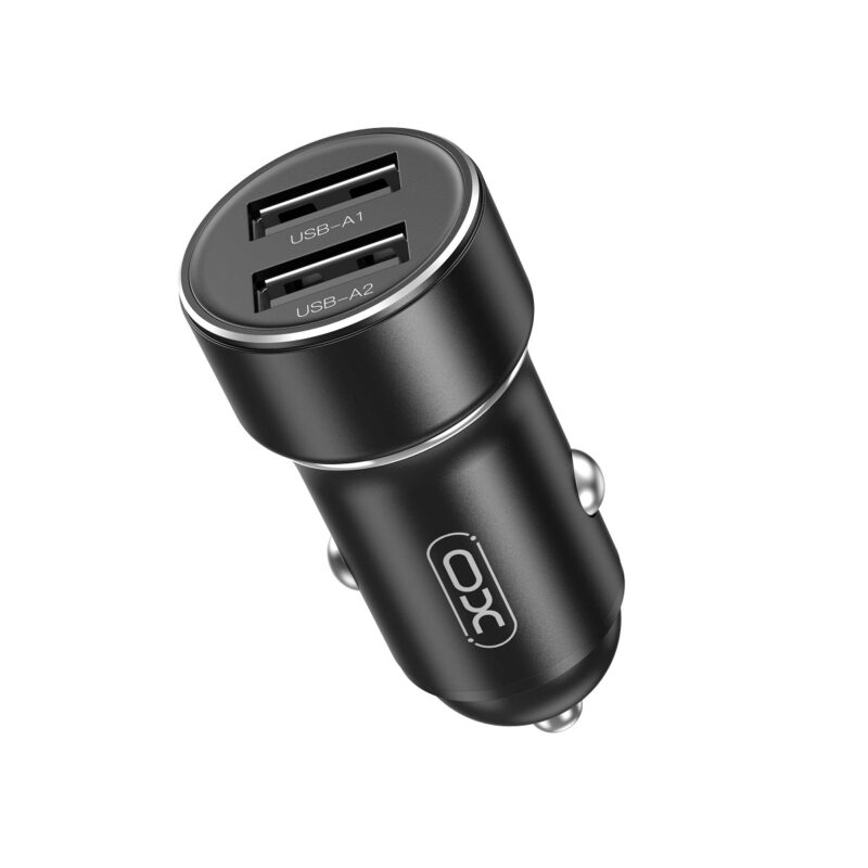 XO car charger CC53 12W 2x USB black + USB - USB-C cable - Bild 3