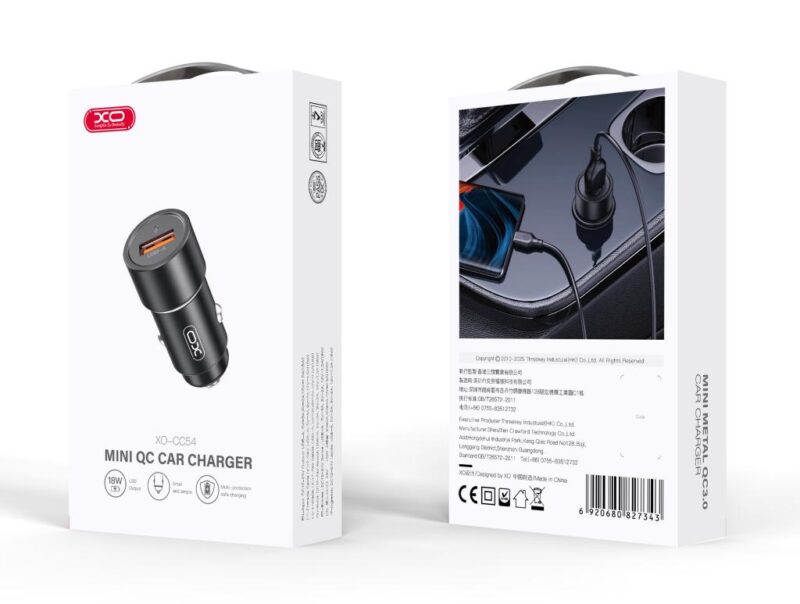 XO car charger CC54 18W 1x USB black - Bild 3