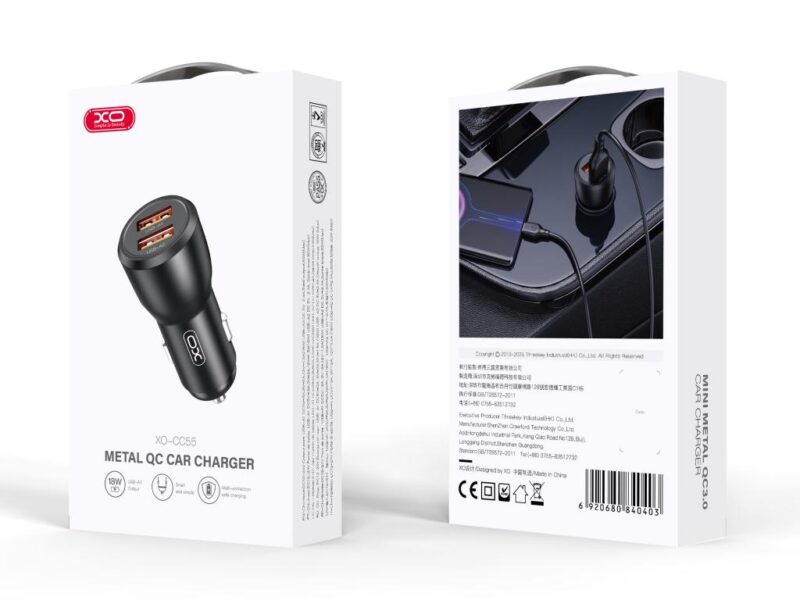 XO car charger CC55 30W 2x USB black - Bild 3