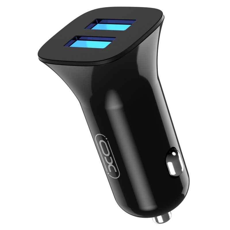 XO car charger TZ10 2x USB 2,4A black + USB-C cable - Bild 3