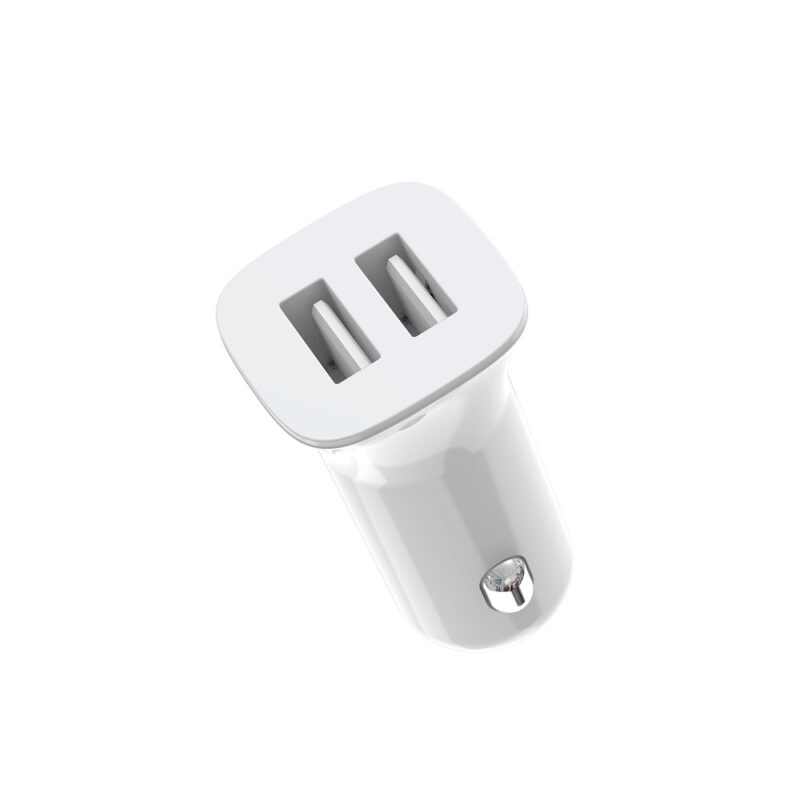 XO car charger TZ10 2x USB 2,4A white + microUSB cable - Bild 4