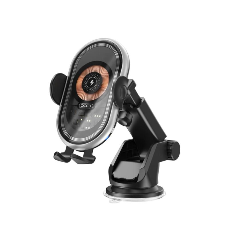 XO car holder WX038 with wireless inductive charger black 15W with suction cup