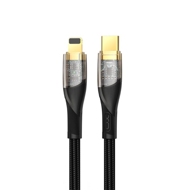 XO Clear cable NB-Q223A USB-C - Lightning 1,0 m 27W black