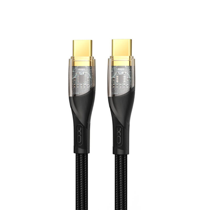 XO Clear cable NB-Q223B USB-C - USB-C 1,0 m 60W black