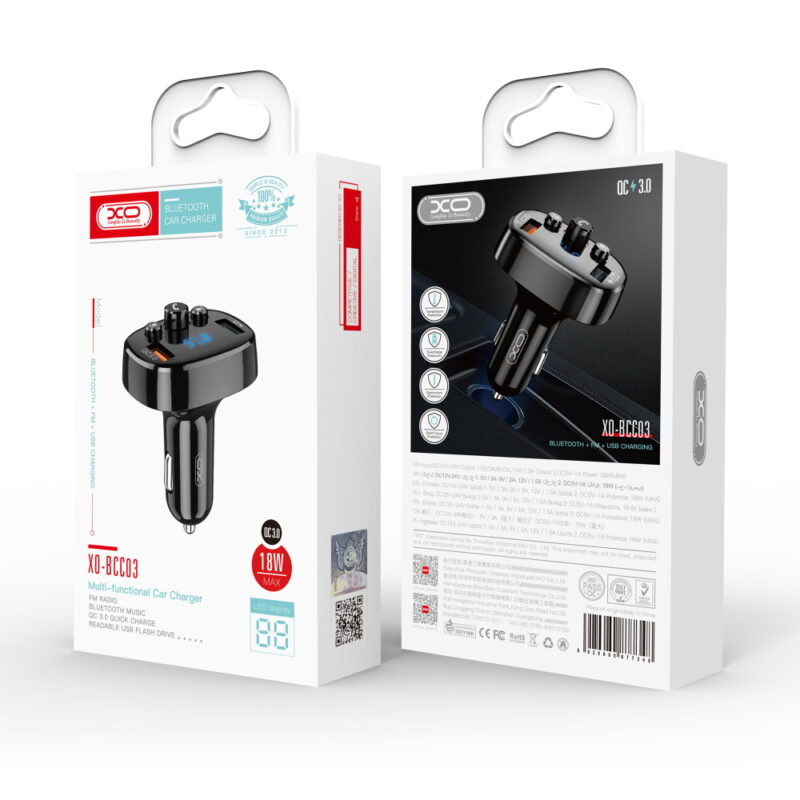 XO transmitter FM BCC03 Bluetooth MP3 car charger 18W black - Bild 6