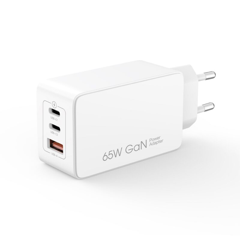 XO wall charger CE13 PD QC 3.0 65W 1x USB 2x USB-C white - Bild 4