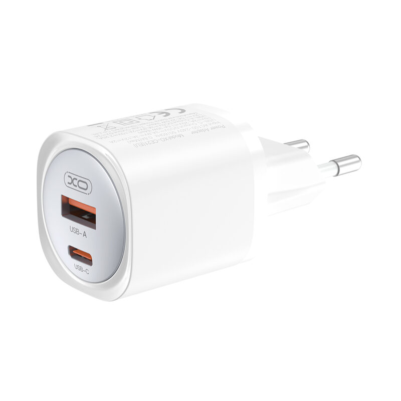 XO wall charger CE21 PD 30W 1x USB-C 1x USB white - Bild 3