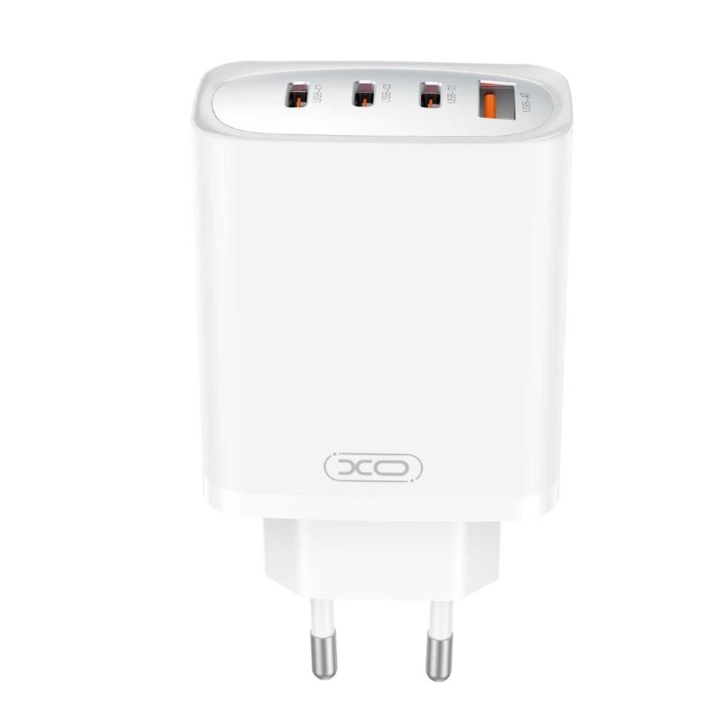 XO wall charger CE23 PD 65W 3x USB-C 1x USB white