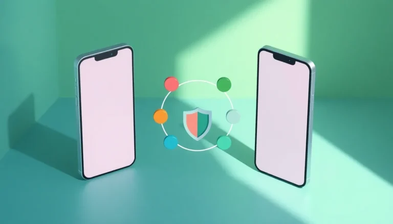 Två mobiltelefoner och familjeroller inför en planerad migrering
