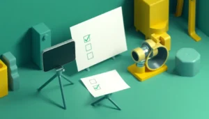 Mobilkamera som dokumenterar en teknisk detalj med checklista