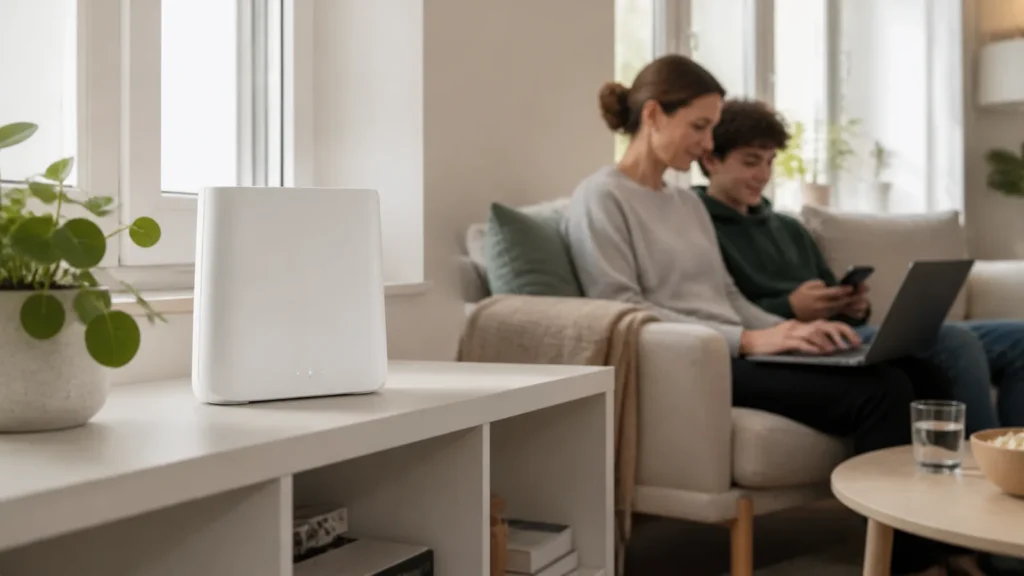 5G-router för familjens mobila bredband i hemmet