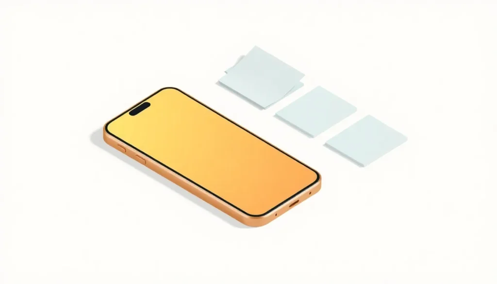 Mobil och tomma jämförelsekort inför kontroll av Redmi Note 14 Pro med abonnemang