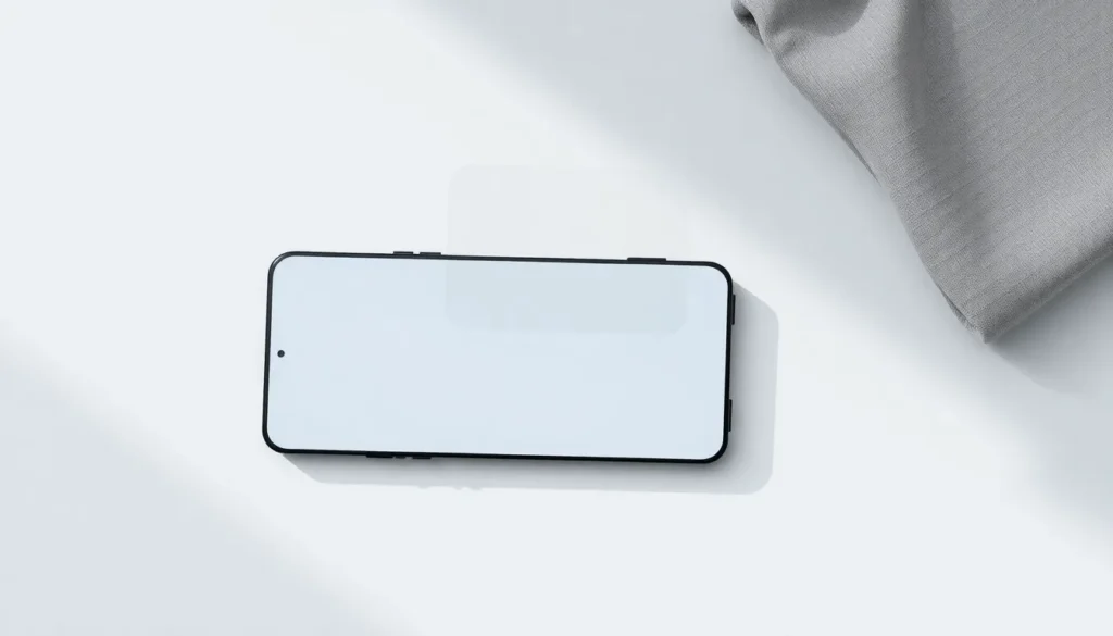 Montering av härdat skärmskydd på Samsung Galaxy S25 Ultra med monteringsram