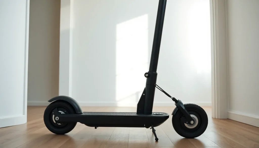 Elsparkcykel utan varumärke inför kontroll av app, Bluetooth och familjens surfbehov