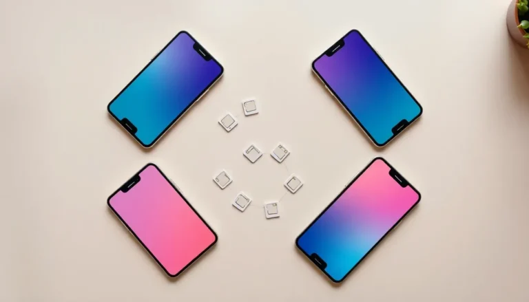Fyra mobiltelefoner som jämförs för ett familjeabonnemang hos Telia