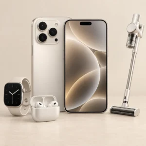 iPhone 18 Pro (256 GB) med surfa obegränsat och smartwatch, bluetooth-hörlurar och dyson v12