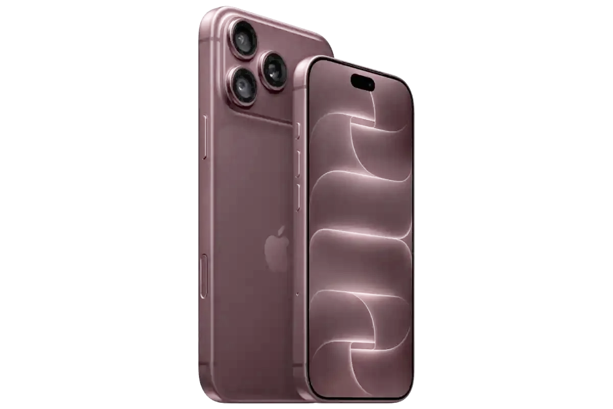 iPhone 18 Pro i vinröd färg, fram- och baksida