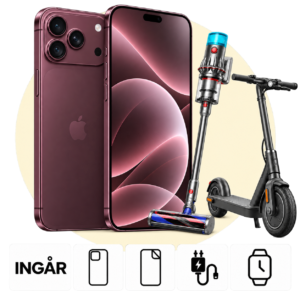 iPhone 18 Pro Max (256 GB) – Dyson V12 eller Xiaomi Scooter 5