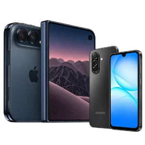 iPhone 18 Duo 256 GB med Samsung A17 128 GB – familjepaket för tre iPhone 18 Duo (256 GB) + Samsung A17 128 GB